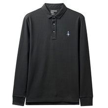 Load image into Gallery viewer, Giordano Men Polo Shirt Long Sleeve Embroidery Casual Tops For Men 100% Cotton Polos Para Hombre Ribbed Cuffs 01019782