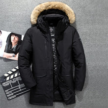 Load image into Gallery viewer, Tace &amp; Shark medium long coat men&#39;s down jacket Russia winter jacket for men fur collar thick windbreaker duck down jacket men
