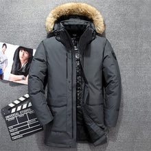 Load image into Gallery viewer, Tace &amp; Shark medium long coat men&#39;s down jacket Russia winter jacket for men fur collar thick windbreaker duck down jacket men