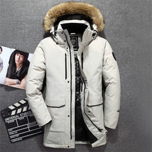 Load image into Gallery viewer, Tace &amp; Shark medium long coat men&#39;s down jacket Russia winter jacket for men fur collar thick windbreaker duck down jacket men